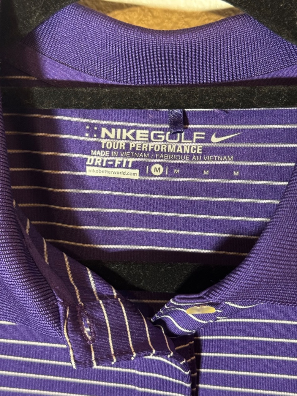 Nike LSU Womens DriFit Polo Collared Shirt Size M - Picture 3 of 4